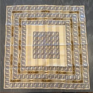 Fendi Zucca design cotton handkerchief